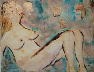 Nu aux feuilles d'or