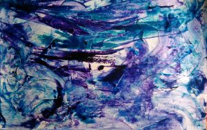 abstrait VI acrylique sur papier 71-110 cm