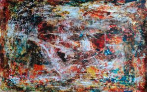 abstrait XI acrylique sur papier 71-110 cm