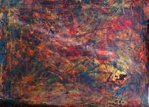 abstrait XII acrylique sur papier 71-110 cm